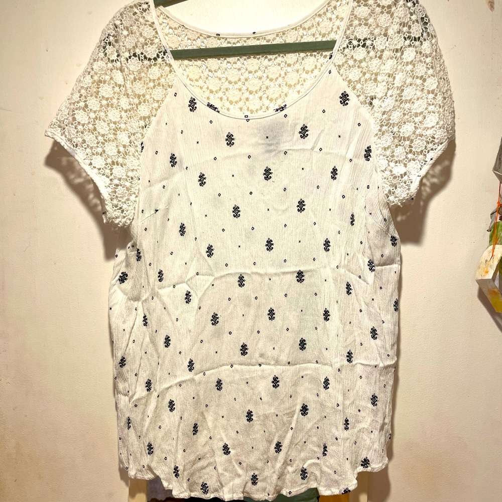 Lace Split-back Top